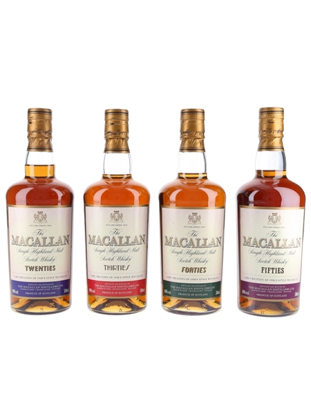 Macallan Travel Series Twenties, Thirties, Forties & Fifties 4 x 50cl / 40%