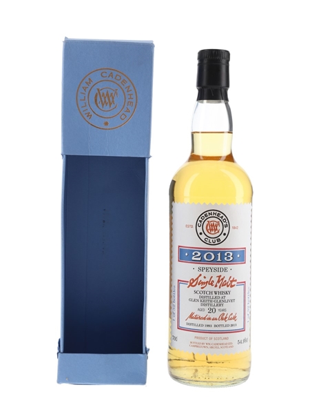 Glen Keith Glenlivet 1993 20 Year Old Bottled 2013 - Cadenhead's Club 70cl / 54.9%