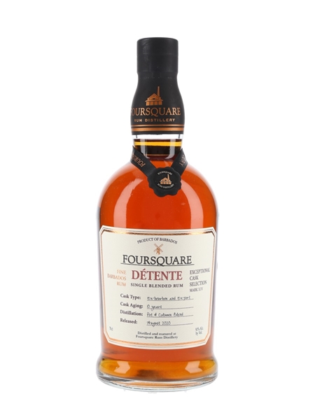 Foursquare Detente 10 Year Old Single Blended Rum Bottled 2020 - Exceptional Cask Selection Mark XIV 70cl / 51%