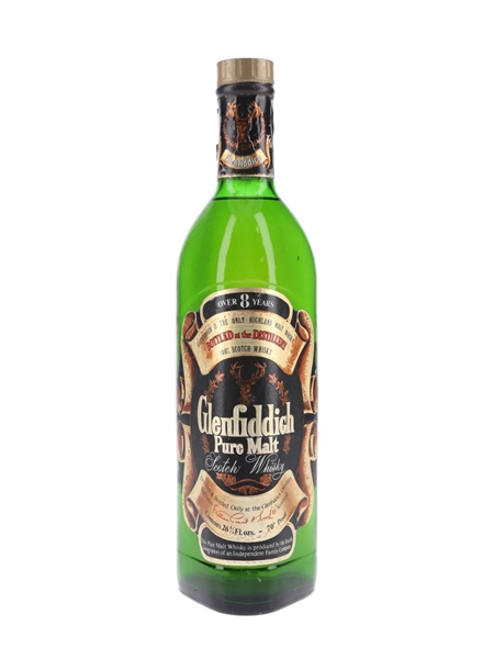 Glenfiddich 8 Year Old Pure Malt Bottled 1970s 75.7cl / 40%