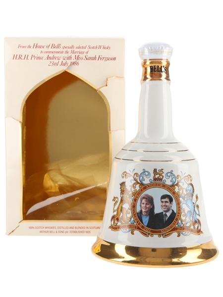 Bell's Ceramic Decanter Royal Wedding 1986 - Prince Andrew & Sarah Ferguson 75cl / 43%