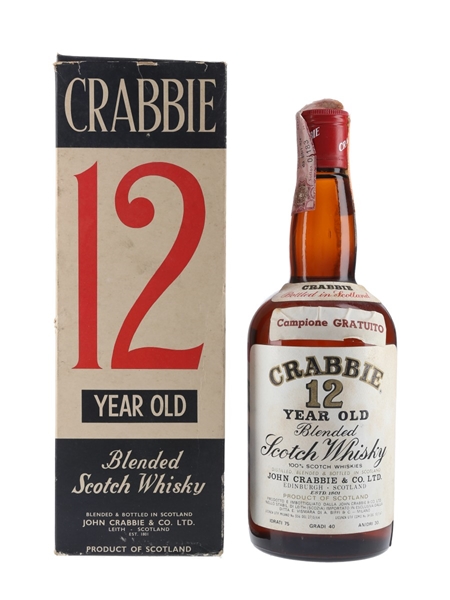 Crabbie 12 Year Old Bottled 1970s - Vismara & Biffi 75cl / 40%