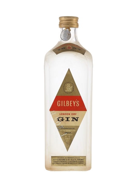 Gilbey's London Dry Gin Bottled 1950s - Cinzano 75cl / 46.2%