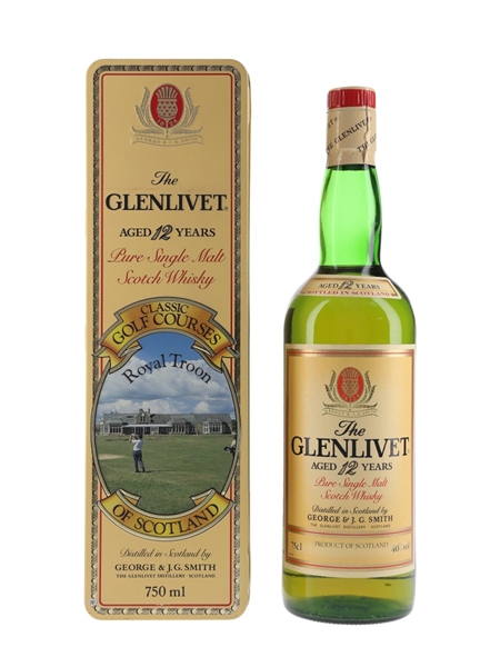 Glenlivet 12 Year Old Bottled 1980s - Classic Golf Courses Royal Troon 75cl / 40%