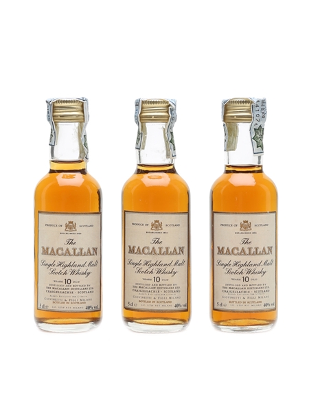 Macallan 10 Year Old Miniatures 3 x 5cl