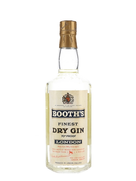 Booth's Finest Dry Gin Bottled 1963 75cl / 40%