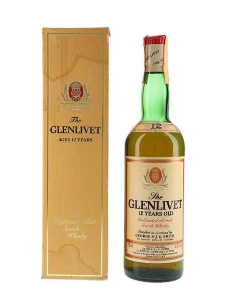 Glenlivet 12 Year Old Bottled 1980s - Seagram Italia 75cl / 43%