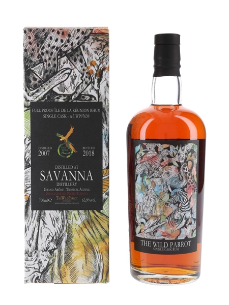 Savanna 2007 The Wild Parrot Single Cask WP07639 Bottled 2018 - Hidden Spirits 70cl / 63.9%