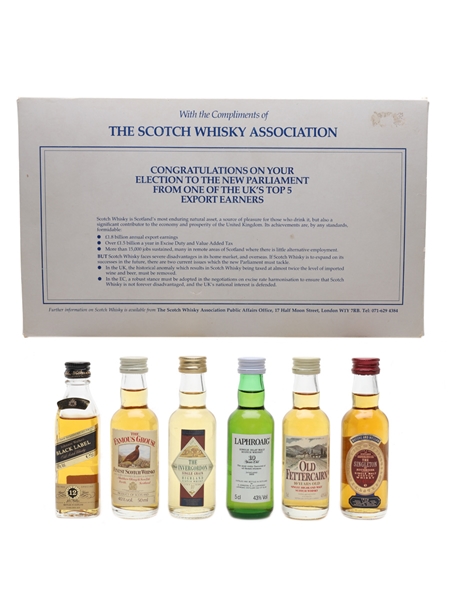 The Scotch Whisky Association Miniature Set Bottled 1990s 6 x 5cl