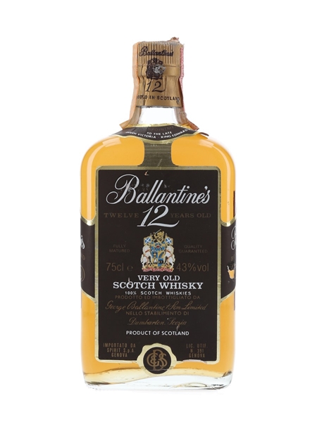 Ballantine's 12 Year Old Bottled 1980s - Spirit 75cl / 43%