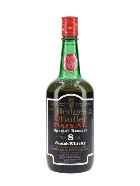 Hedges & Butler 8 Year Old Bottled 1970s - Cantina 75cl / 40%