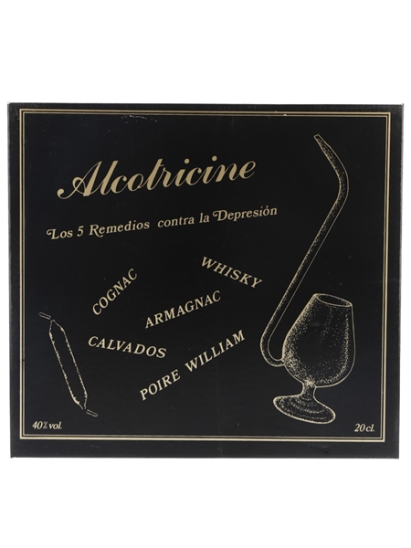 Alcotricine The Five Cures Against Depression Ampoules Tasting Set With Port Pipe Glass - Spanish Edition 10 x 2cl / 40%