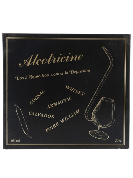 Alcotricine The Five Cures Against Depression Ampoules Tasting Set With Port Pipe Glass - Spanish Edition 10 x 2cl / 40%