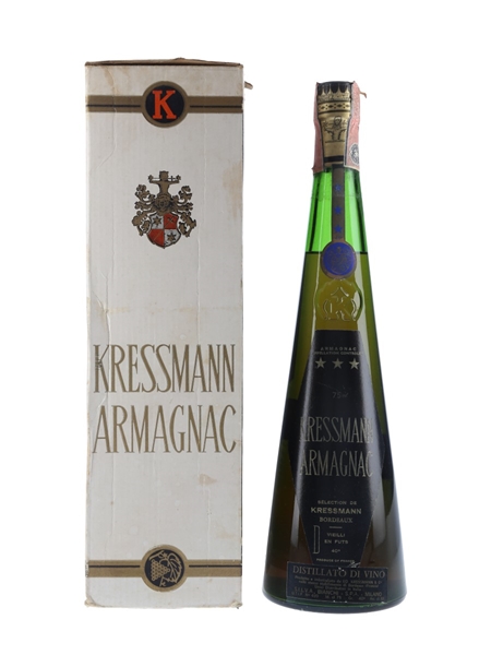 Kressmann 3 Star Armagnac Bottled 1960-1970s 75cl / 40%