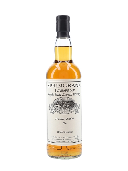 Springbank 12 Year Old Cask Strength Private Cask Bottling 70cl / 54.1%