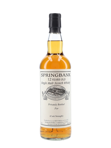 Springbank 12 Year Old Cask Strength Private Cask Bottling 70cl / 54.1%