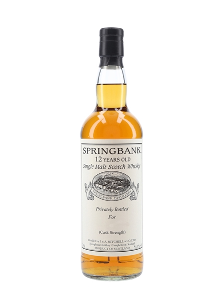 Springbank 12 Year Old Cask Strength Private Cask Bottling 70cl / 54.1%