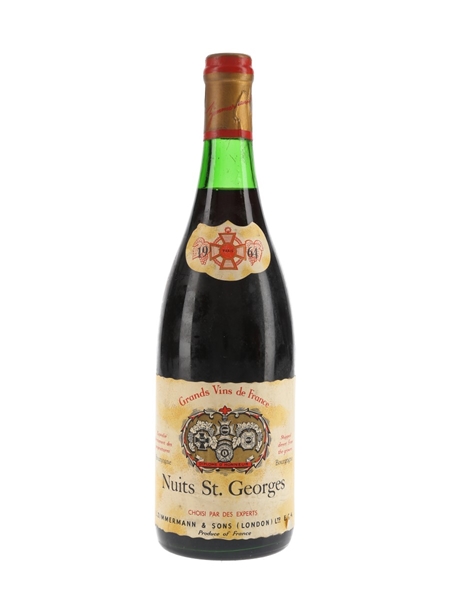 Nuits St Georges 1964 L Zimmermann & Sons 75cl