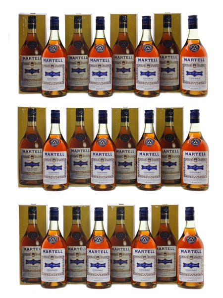 Martell 3 Star Bottled 1960s-1970s 12 x 70cl / 40%