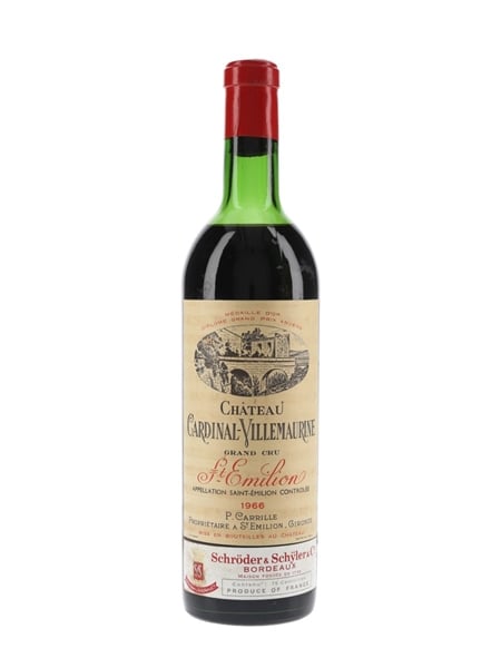 Chateau Cardinal Villemaurine 1966 Saint Emilion Grand Cru 75cl