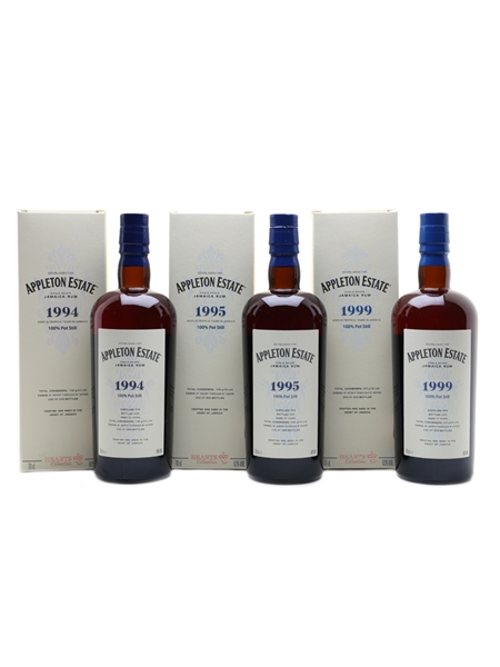 Appleton Estate Hearts Collection 1994, 1995 & 1999 3 x 70cl