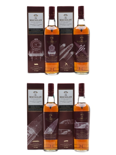 Macallan Whisky Maker's Edition Classic Travel Range 4 x 70cl / 42.8%