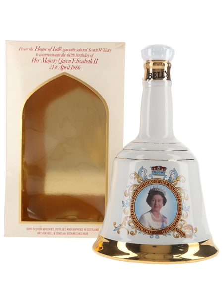 Bell's Ceramic Decanter Queen Elizabeth II 60th Birthday 75cl / 43%