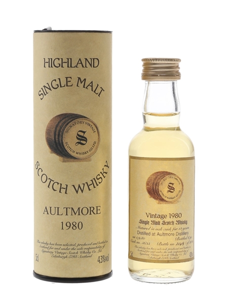 Aultmore 1980 14 Year Old Bottled 1995 - Signatory Vintage 5cl / 43%