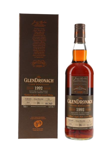 Glendronach 1992 26 Year Old Oloroso Sherry Butt 221 Bottled 2019 70cl / 56.5%