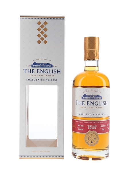 The English 2014 Cabernet Sauvignon Cask Matured Bottled 2020 - The English Whisky Co. 70cl / 46%