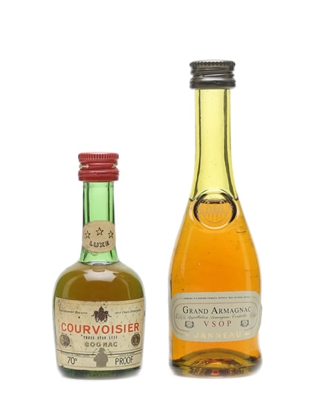 Courvoisier 3 Star & Janneau VSOP Miniatures 3cl & 5cl