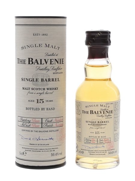 Balvenie 15 Year Old Single Barrel Bottled 1990s-2000s 5cl / 50.4%