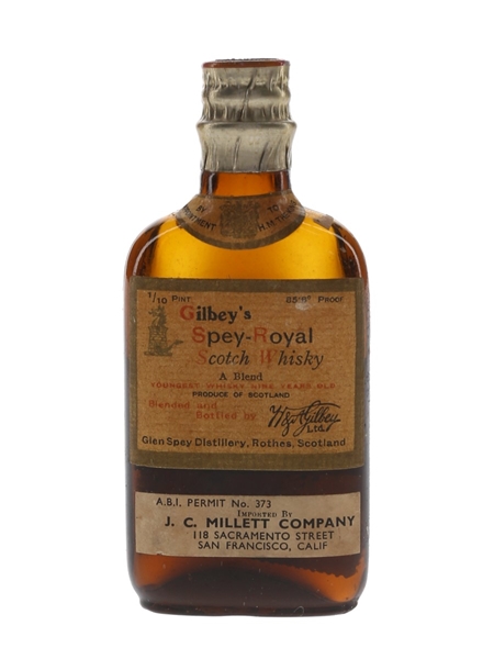 Gilbey's Spey Royal 9 Year Old Bottled 1930s - J C Millet Company 4.7cl / 42.8%