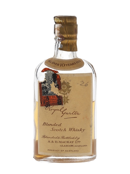 Royal Garter 10 Year Old Bottled 1930s - Rathjen Bros. Inc. 4.7cl / 43%