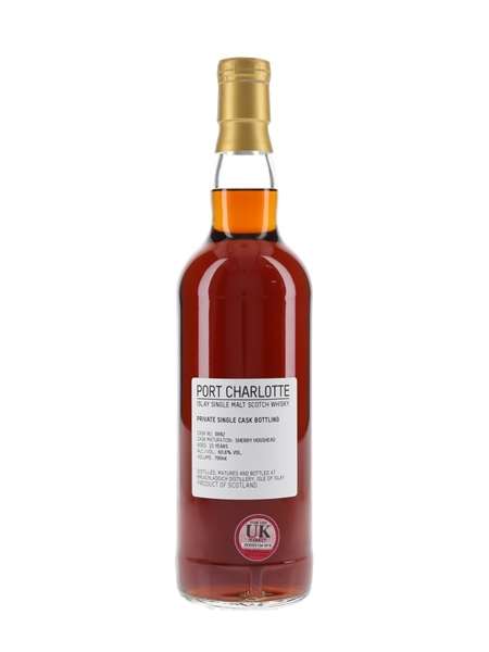 Port Charlotte 15 Year Old Sherry Hogshead 0892 Private Cask Bottling 70cl / 60.6%