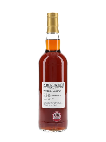 Port Charlotte 15 Year Old Sherry Hogshead 0892 Private Cask Bottling 70cl / 60.6%