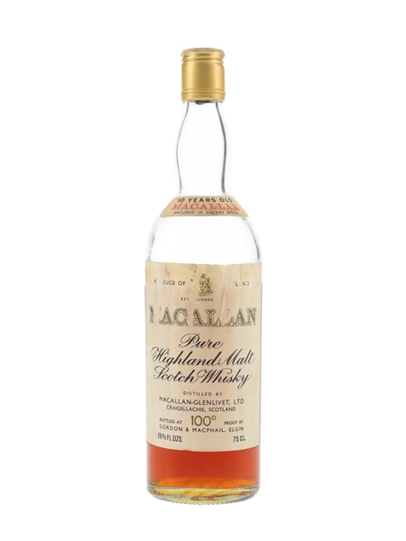 Macallan 10 Year Old 100 Proof Bottled 1970s 75cl / 57%