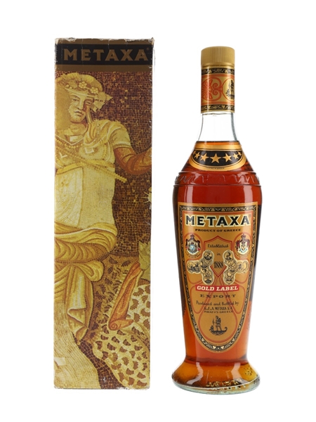 Metaxa 7 Star Gold Label Bottled 1980s - Duty Free 70cl / 40%