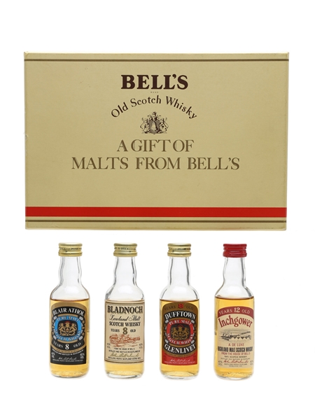 A Gift Of Malts From Bell's Miniatures Set 4 x 5cl