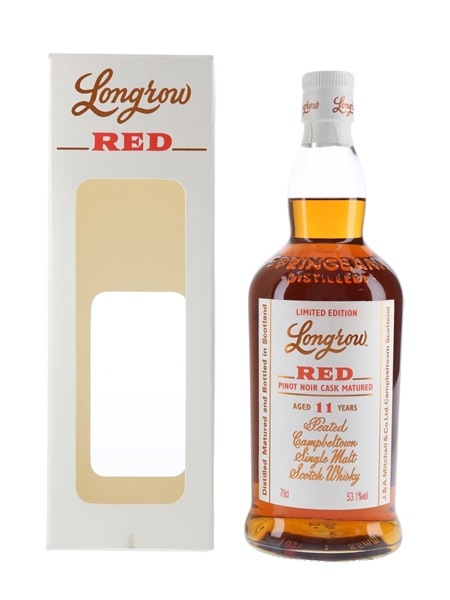 Longrow Red 11 Year Old Pinot Noir Cask Matured Bottled 2019 70cl / 53.1%