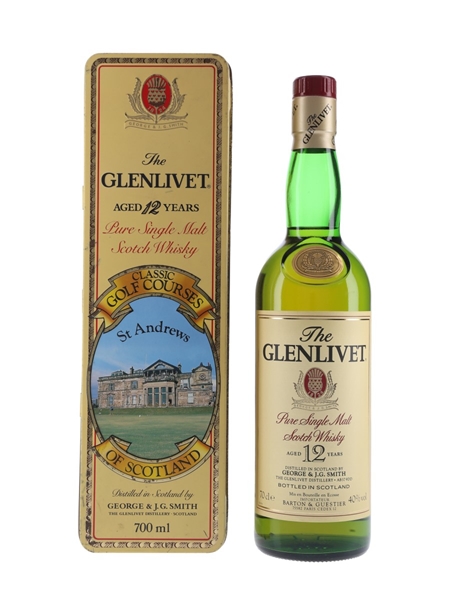 Glenlivet 12 Year Old Bottled 1990s - Classic Golf Courses St Andrews 70cl / 40%