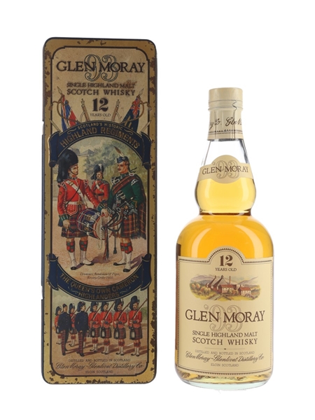 Glen Moray 12 Year Old Bottled 1980s - Scotland's Historic Highland Regiments 75cl / 40%