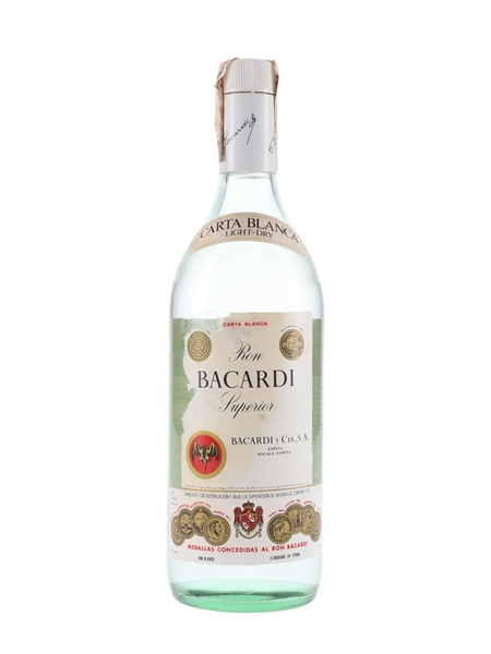 Bacardi Carta Blanca Bottled 1980s - Spain 100cl / 40%