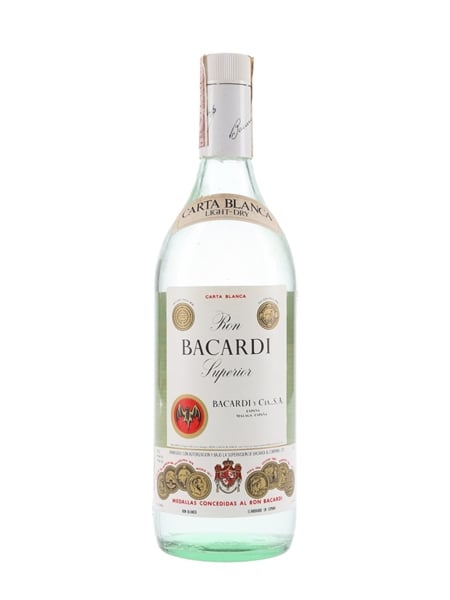 Bacardi Carta Blanca Bottled 1980s - Spain 100cl / 40%