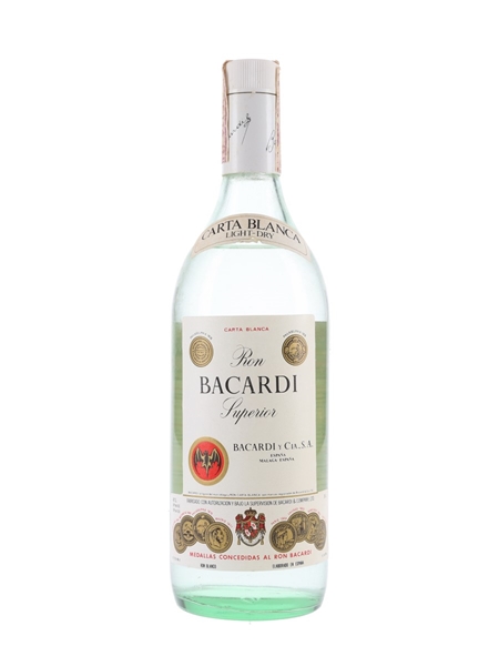 Bacardi Carta Blanca Bottled 1980s - Spain 100cl / 40%