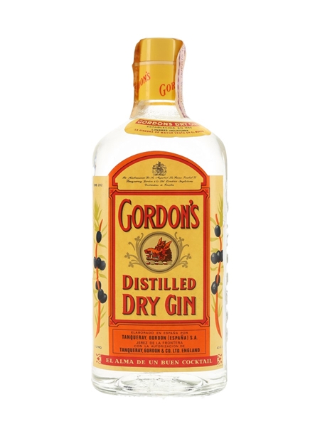 Gordon's Dry Gin Bottled 1970s 100cl / 43%