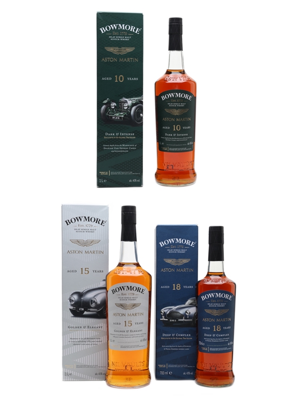 Bowmore 10,15 & 18 Year Old Aston Martin - Lot 126079 - Buy/Sell