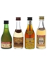 Assorted Brandy Bottled 1970s 4 x 5cl-5.2cl