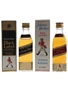 Johnnie Walker Black & Red Label Bottled 1970s 2 x 5cl / 40%