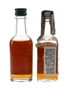 Jim Beam & Four Roses Bottled 1970s-1980s 2 x 4.7cl - 5cl / 43%